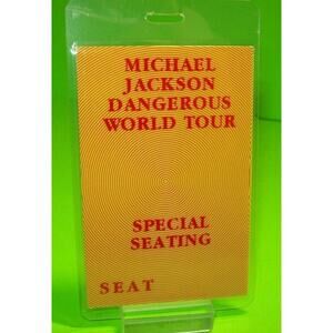 Michael Jackson Backstage Music Pass Original Dangerous Concert World Tour 1992